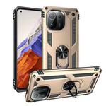 For Xiaomi Mi 11 Pro Shockproof TPU + PC Protective Case with 360 Degree Rotating Holder(Gold)