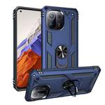 For Xiaomi Mi 11 Pro Shockproof TPU + PC Protective Case with 360 Degree Rotating Holder(Blue)