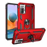For Xiaomi Redmi Note 10 Pro Max Shockproof TPU + PC Protective Case with 360 Degree Rotating Holder(Red)