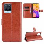 For OPPO Realme 8 4G / Realme 8 Pro 4G Crazy Horse Texture Horizontal Flip Leather Case with Holder & Card Slots & Lanyard(Brown)