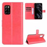 For Rakuten Big S Crazy Horse Texture Horizontal Flip Leather Case with Holder & Card Slots & Lanyard(Red)