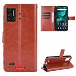 For UMIDIGI Bison GT Crazy Horse Texture Horizontal Flip Leather Case with Holder & Card Slots & Lanyard(Brown)