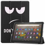 For Amazon Fire HD 10 (2021) Colored Drawing Pattern Horizontal Flip Leather Case with Three-folding Holder & Sleep / Wake-up Function(Big Eyes)