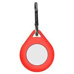 Shockproof Anti-scratch Silicone Protective Case Cover with Hang Loop For AirTag, Shape:Water Drop(Red)