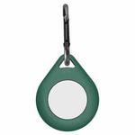 Shockproof Anti-scratch Silicone Protective Case Cover with Hang Loop For AirTag, Shape:Water Drop(Green)