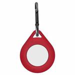 Shockproof Anti-scratch Silicone Protective Case Cover with Hang Loop For AirTag, Shape:Water Drop(Wine Red)