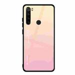 For Xiaomi Redmi Note 8 Gradient Color Glass Case(Pink)