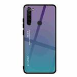 For Xiaomi Redmi Note 8 Gradient Color Glass Case(Dark Purple)