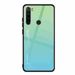 For Xiaomi Redmi Note 8 Gradient Color Glass Case(Green)