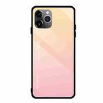 For iPhone 11 Pro Gradient Color Glass Case(Pink)