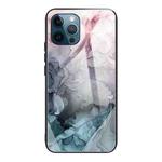 Abstract Marble Pattern Glass Protective Case For iPhone 11 Pro(Abstract Light Pink)