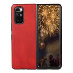 For Xiaomi Mi Mix Fold Two-color Cowhide Leather Protective Case(Red)