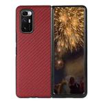 For Xiaomi Mi Mix Fold Carbon Fiber Leather Protective Case(Red)