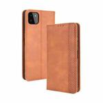 For Samsung Galaxy A22 5G Magnetic Buckle Retro Crazy Horse Texture Horizontal Flip Leather Case with Holder & Card Slots & Photo Frame(Brown)