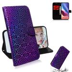 For Xiaomi Redmi K40 / K40 Pro / Poco F3 Solid Color Colorful Magnetic Buckle Horizontal Flip PU Leather Case with Holder & Card Slots & Wallet & Lanyard(Purple)