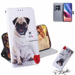 For Xiaomi Redmi K40 / K40 Pro / Poco F3 Coloured Drawing Horizontal Flip Leather Case, with Holder & Card Slots & Wallet(Pug)