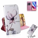 For Xiaomi Redmi K40 / K40 Pro / Poco F3 Coloured Drawing Horizontal Flip Leather Case, with Holder & Card Slots & Wallet(Magnolia Flower)