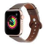 22mm Single Loop Leather Watch Band For Apple Watch Series 8&7 41mm / SE 2&6&SE&5&4 40mm / 3&2&1 38mm(Dark Brown)