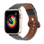 22mm Single Loop Leather Watch Band For Apple Watch Series 8&7 41mm / SE 2&6&SE&5&4 40mm / 3&2&1 38mm(Black)