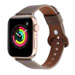 22mm Single Loop Leather Watch Band For Apple Watch Series 8&7 45mm / SE 2&6&SE&5&4 44mm / 3&2&1 42mm(Dark Brown)