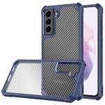 Carbon Fiber Acrylic Shockproof Protective Case For Samsung Galaxy S21+ 5G(Blue)