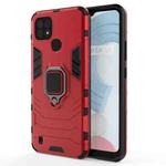 For OPPO Realme C21 Shockproof PC + TPU Protective Case with Magnetic Ring Holder(Red)