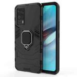 For vivo S9e Shockproof PC + TPU Protective Case with Magnetic Ring Holder(Black)