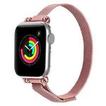 Milan Bracelet Stainless Steel Watch Band For Apple Watch Series 7 45mm / 6 & SE & 5 & 4 44mm / 3 & 2 & 1 42mm(Rose Pink)