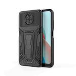 For Xiaomi Redmi Note 9 5G War Chariot Series Armor All-inclusive Shockproof PC + TPU Protective Case with Invisible Holder(Black)