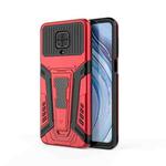 For Xiaomi Redmi Note 9S War Chariot Series Armor All-inclusive Shockproof PC + TPU Protective Case with Invisible Holder(Red)