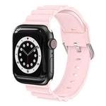 Business B Style Silicone Watch Band For Apple Watch Series 7 45mm / 6 & SE & 5 & 4 44mm / 3 & 2 & 1 42mm(Pink)