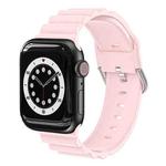 Business B Style Silicone Watch Band For Apple Watch Series 8&7 41mm / SE 2&6&SE&5&4 40mm / 3&2&1 38mm(Pink)