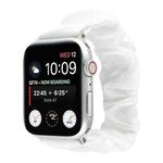 Shell Pattern Hair Ring Cloth Watch Band For Apple Watch Ultra 49mm / Series 8&7 45mm / SE 2&6&SE&5&4 44mm / 3&2&1 42mm(White)