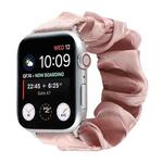 Shell Pattern Hair Ring Cloth Watch Band For Apple Watch Series 7 41mm / 6 & SE & 5 & 4 40mm / 3 & 2 & 1 38mm(Pink)