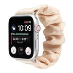 Shell Pattern Hair Ring Cloth Watch Band For Apple Watch Series 7 41mm / 6 & SE & 5 & 4 40mm / 3 & 2 & 1 38mm(Apricot)
