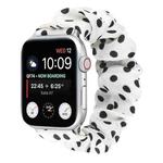 Dots Hair Ring Cloth Watch Band For Apple Watch Series 8&7 41mm / SE 2&6&SE&5&4 40mm / 3&2&1 38mm(White)