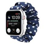 Dots Hair Ring Cloth Watch Band For Apple Watch Series 8&7 41mm / SE 2&6&SE&5&4 40mm / 3&2&1 38mm(Royal Blue)