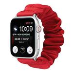 Butterfly Pattern Hair Ring Cloth Watch Band For Apple Watch Ultra 49mm / Series 8&7 45mm / SE 2&6&SE&5&4 44mm / 3&2&1 42mm(B)