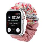 Butterfly Pattern Hair Ring Cloth Watch Band For Apple Watch Ultra 49mm / Series 8&7 45mm / SE 2&6&SE&5&4 44mm / 3&2&1 42mm(Q)