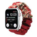 Butterfly Pattern Hair Ring Cloth Watch Band For Apple Watch Series 8&7 41mm / SE 2&6&SE&5&4 40mm / 3&2&1 38mm(A)