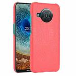 For Nokia X10 / X20 Shockproof Crocodile Texture PC + PU Case(Red)