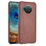 For Nokia X10 / X20 Shockproof Crocodile Texture PC + PU Case(Brown)