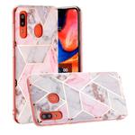 For Galaxy A20e Hot Stamping Geometric Marble IMD Craft TPU Protective Case(Hexagon)