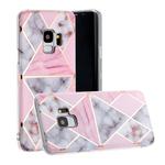 For Galaxy S9 Hot Stamping Geometric Marble IMD Craft TPU Protective Case(Rhombus)