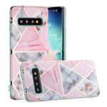 For Galaxy S10 Hot Stamping Geometric Marble IMD Craft TPU Protective Case(Rhombus)
