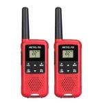 1 Pair RETEVIS RT49B 0.5W US Frequency 462.5500-467.7125MHz 22CHS FRS Two Way Radio Handheld Walkie Talkie, US Plug(Red)