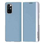 For Xiaomi Mix Fold Electroplated Horizontal Flip Leather Case with Holder(Light Blue)