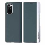 For Xiaomi Mix Fold Electroplated Horizontal Flip Leather Case with Holder(Dark Green)