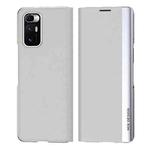 For Xiaomi Mix Fold Electroplated Horizontal Flip Leather Case with Holder(White)