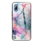 For Samsung Galaxy A02 (EU Version) Abstract Marble Pattern Glass Protective Case(Abstract Multicolor)
